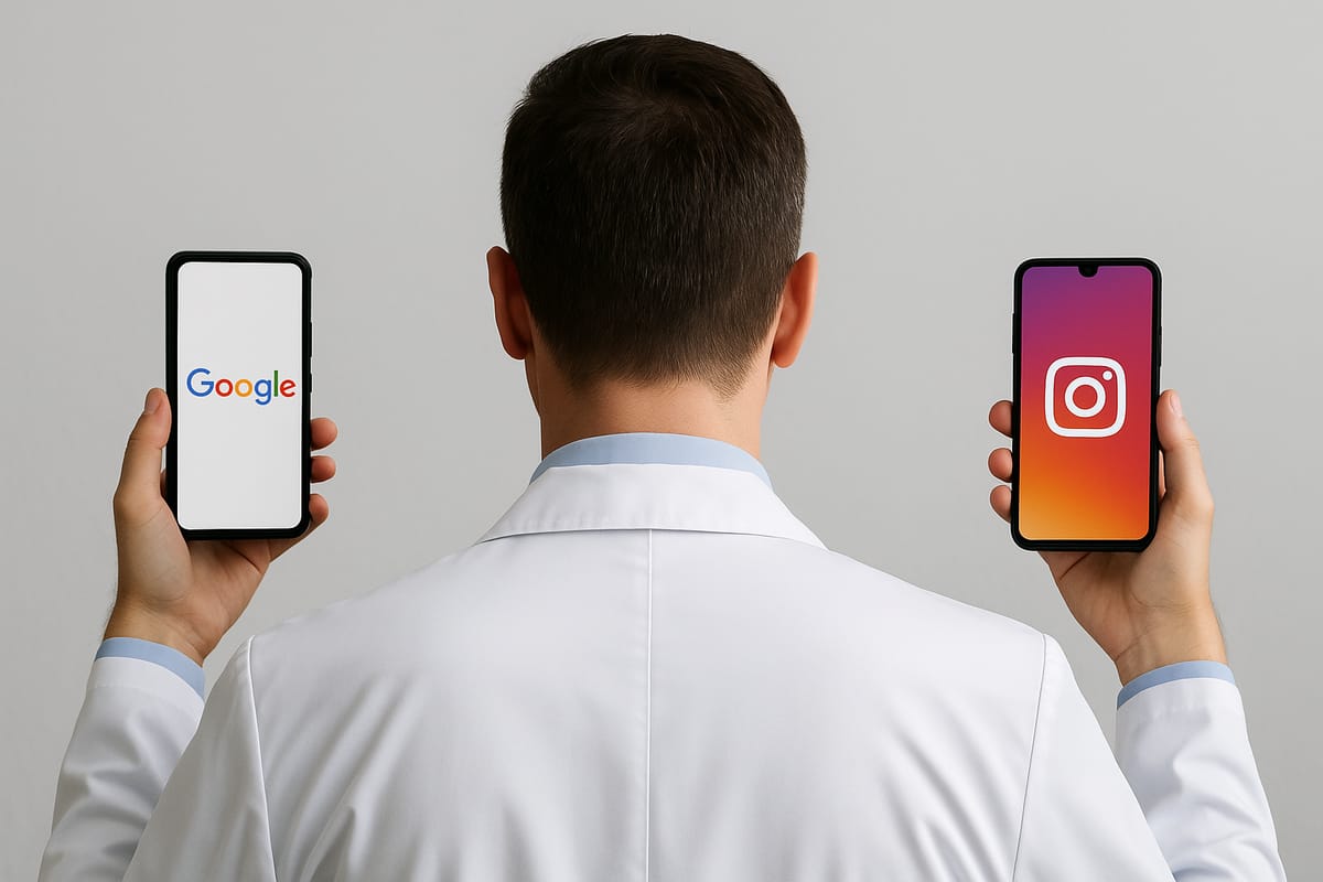 Marketing médico: Google ou Instagram — qual canal é melhor para atrair pacientes?